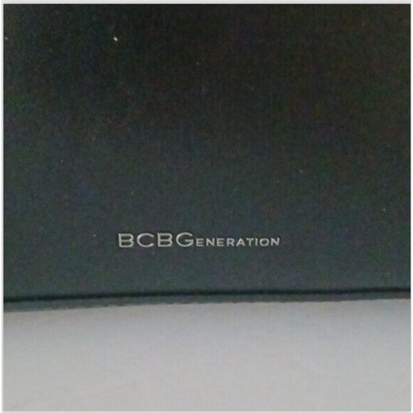 BCBGENERATION Novel Studded Shoulder Hobo HandBag Fx. Leather Black - Picture 8 of 12